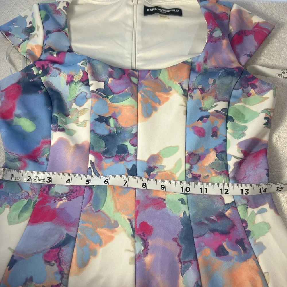 Karl Lagerfeld Multicolor Floral Midi Dress - Picture 10 of 12